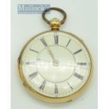 18ct Gold Gentleman’s Pocket Watch J Drinkwater 8 & 10 Lower Hill Stockport with matching numbers