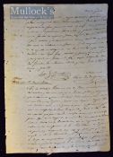 1873 Manuscript - Ship's Captain of an English Brigadoon "Harriot Amelia" from "New Scotland" in