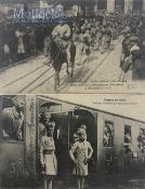 India & Punjab – Sikh Troops heading to Front in WWI Postcards Two original vintage First World