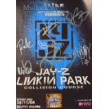 Autographs – Music – Jay Z and Linkin Park Signed Magazine Page with Jay Z, Rob Bourdon, Brad