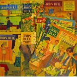 John Bull Magazine Selection from the 1950s with artist coloured covers, includes P.G Wodehouse