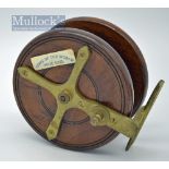 News of The World Prize Reel – Slater style Nottingham wooden and brass star back reel – 4.5” dia