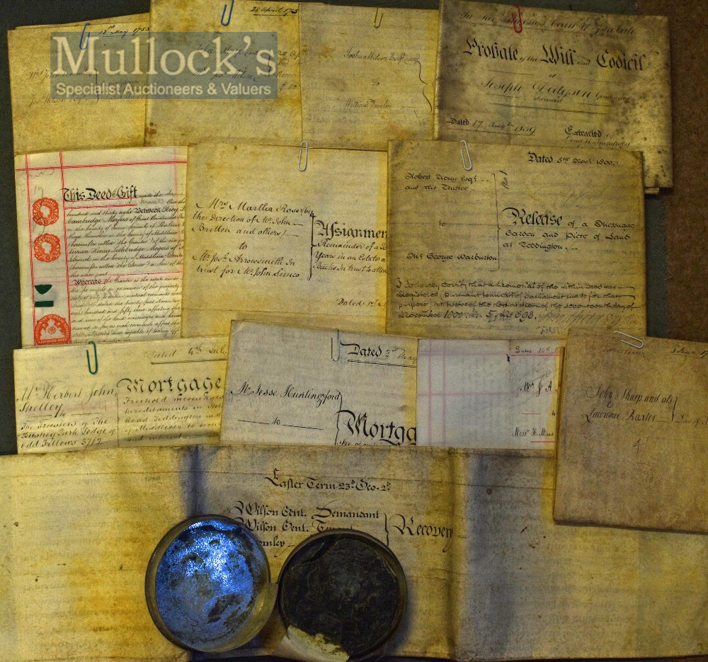Assorted Selection of 19th Century Deeds including Probate Wills, Leases specifically relating to