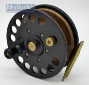 Allcocks “Facile” ebonite and brass starback centre pin reel – 4.5” dia – single row of 12