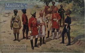 India & Punjab – Indian Army Infantry Postcard A rare Indian army postcard showing various regiments