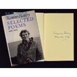 Autograph – Seamus Heaney ‘Selected Poems 1965-1975’ Signed Book – 1980 first edition, inscribed ‘