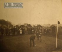 Large Early Wimbledon Common Golf Match Photograph featuring an important match with a good