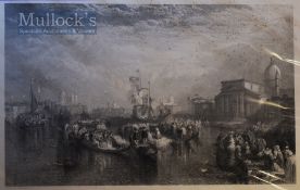J.M.W Turner ‘Venice’ Early Engraving ‘Bellinins pictures conveyed to the Church of the Redentore’