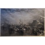 J.M.W Turner ‘Venice’ Early Engraving ‘Bellinins pictures conveyed to the Church of the Redentore’