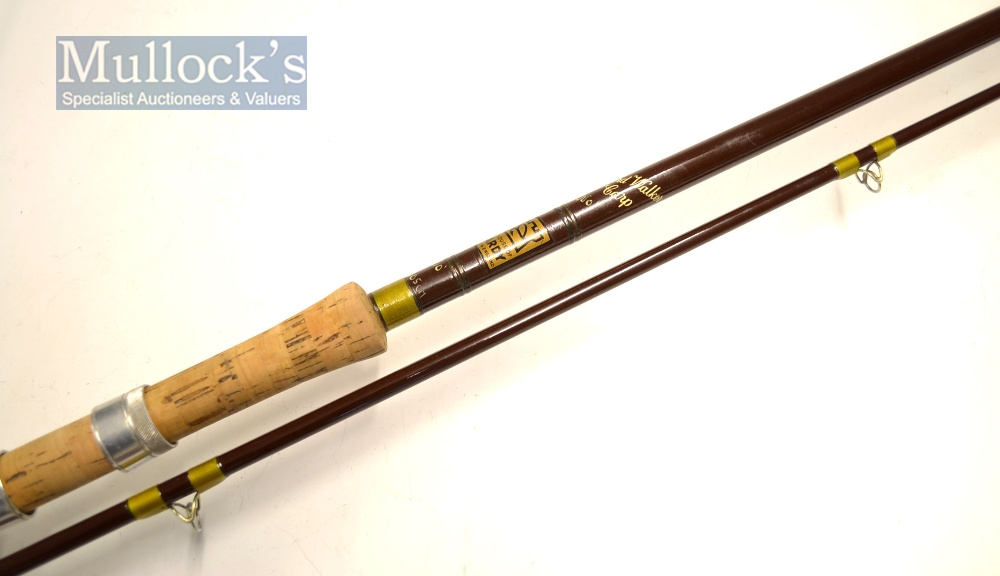 Hardy Richard Walker Carp No.1 fibreglass rod – 9ft 10” 2pc with clear agate butt and tip guides,