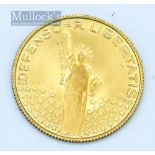 Munzen & Medaillen Gold Medallion US President John F Kennedy 1917 - 1963 in 21.6ct / .900 gold,