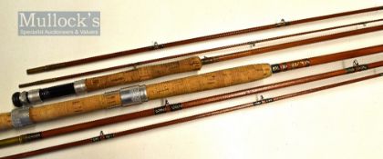 2x Milwards split cane trout and salmon rods – The Trout Rover 9ft 3pc, line 6#, ser. no 32956 –