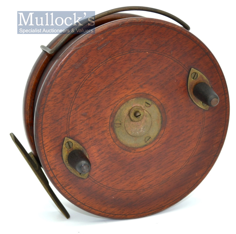 Slater/Carter London 6” Nottingham brass star back reel – with brass bickerdyke line guide, slater