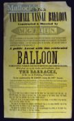 Poster - In English Advertising The Ascent Of Mr. Greens “Vauxhall (Nassau) Balloon. December 19th