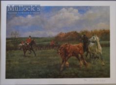 T Ivester-Lloyd Signed ‘The Skittish Colts’ Colour Print limited edition 56/350, signed to the