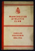 1936 Manchester Athletic Club Jubilee Souvenir 1886-1936 with history from the founding date of 9