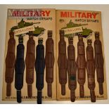 Military Watch Straps Shop Stock display carded leather watch straps Made in Wales by K T
