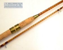 Aspindales Redditch split cane pike spinning rods - 8’6” 2pc with Agate lined butt and tip