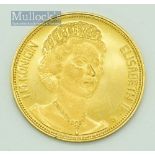 Munzen & Medaillen Gold Medallion Queen Elizabeth II May 1965 in 18ct gold, 20mm diameter with