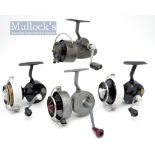 Collection of various Italian vintage spinning reels (4): - 3x FSR one in dark grey and the other