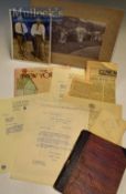 Cyril Tolley Amateur Golf Champion related ephemera and other memorabilia to include photographs