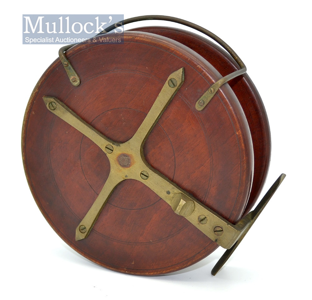 Slater/Carter London 6” Nottingham brass star back reel – with brass bickerdyke line guide, slater - Image 3 of 3