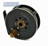 Scarce J.B Moscrop, Manchester 3” alloy patent brake dry fly reel – retailed by Fosters Ashbourne,