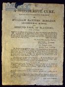 Suffolk - C.1810 ‘A Wonderful Cure’ Promotional Advert for Surgeon William Bartiby ‘performed with
