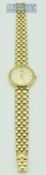 Tissot 18ct Gold Ladies Watch 2003 Model complete with papers and box, 26.30gr
