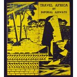 Travel In Africa By Imperial Airways. August 1934 4 page publication illustration aircraft on the