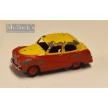 Scarce Red and Yellow Dinky Toys Austin Somerset 161 Diecast Model in two tone, play worn, tyres