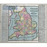 1809 W&T Darton Map - Walker’s Tour Through England and Wales a New Geographical Pastime - published