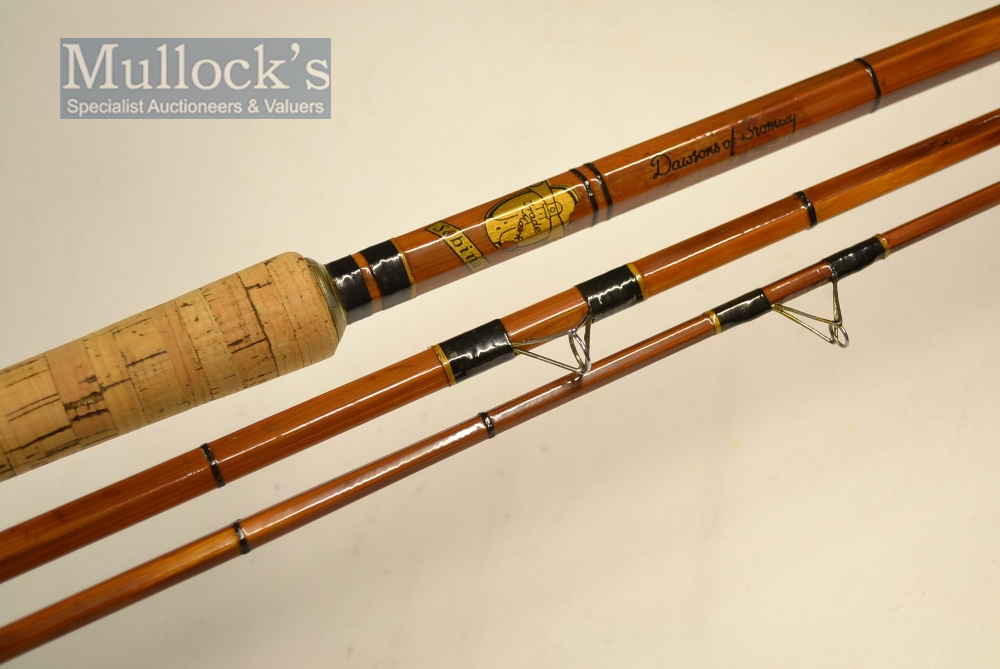 Dawsons of Bromley Makers of Fine Rods “The Sabina” split cane Barbel rod – 12ft 3pc with red
