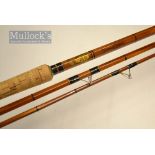 Dawsons of Bromley Makers of Fine Rods “The Sabina” split cane Barbel rod – 12ft 3pc with red