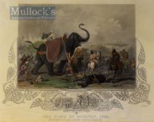 India – ‘The Siege of Mooltan 1849’ Original Steel Engraving the Houdah of Moolraj’s Elephant struck