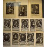 Selection of 17th and 18th Century Historical Portrait Engravings by Joannes Meyssens also Michael