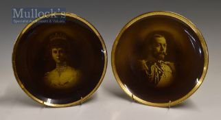 Royalty – Ridgway England Pottery Commemorative King George V & Queen Mary England Plates for 1911
