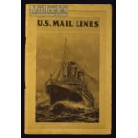 U.S. Mail Lines Early 1920s Publication - An impressive 24 page publication 21 photographs of 3 of