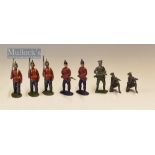 Selection of early lead Soldier figures to include 8x figures some marked ‘EN’ faintly to the bases,