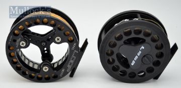 2x Loop High Tec fly reels and lines – Loop Model Dry Fly Ser No. 2711 -3.75” dia - front drag