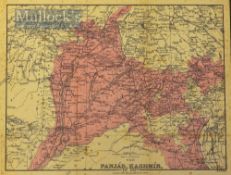 India & Punjab – Map of ‘The Panjab, Kasmir in 1857’ Waller, published by John Murray, London