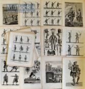Arms & Armour - Copper plate engravings by N C Goodnight from Francis Grose Treatise on Ancient