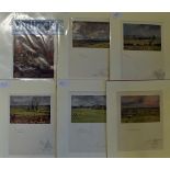 Lionel Edwards - Hunting Prints all mounted and ready for framing 40 x 32cm (10)