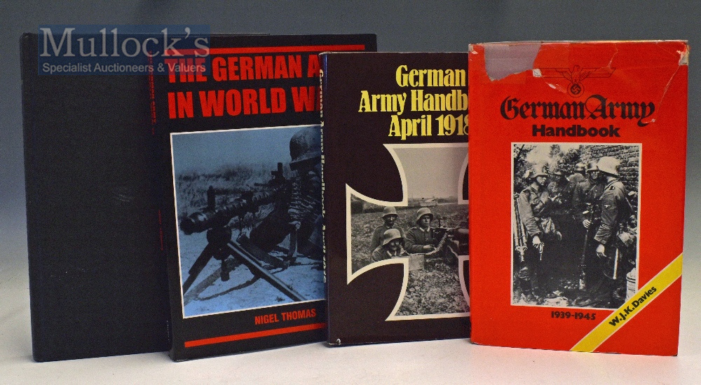 German Military Book selection to include German Army Handbook April 1918 reprint (1977), plus