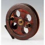 Unnamed and unusual chrome, alloy and composite sea reel – factory constructed 4.25” x 2 5/8” wide