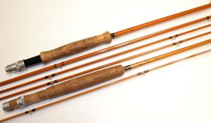 2x Hardy Bros Alnwick palakona trout fly rods – “The L.R.H Dry Fly” serial number E76191 8ft 9in 3pc