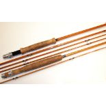 2x Hardy Bros Alnwick palakona trout fly rods – “The L.R.H Dry Fly” serial number E76191 8ft 9in 3pc