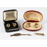 Fishing related cufflinks, Stratton cufflinks glass fronted with fishing fly in each together with