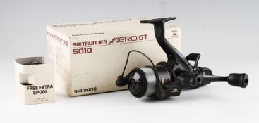 Shimano 5010 Aero GT Baitrunner reel, 4 bearing, Aero 5010, 2 bearing, single handle c/w spare spool