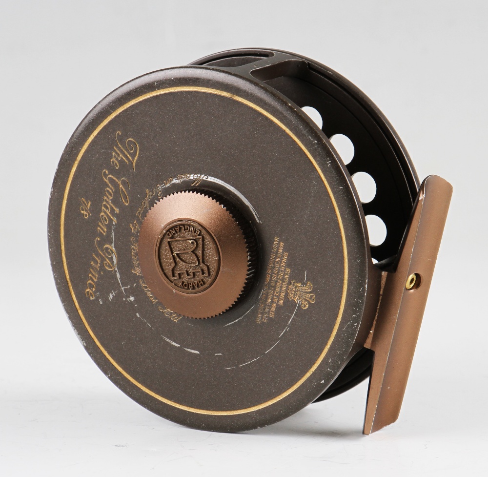 Hardy The Golden Prince 7/8 fly reel with 2x spare spools (3)– bronzed alloy foot - reversible U - Image 3 of 3